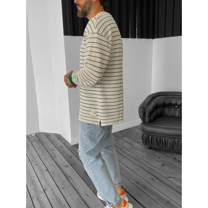 Oversize лонгслів у смужку