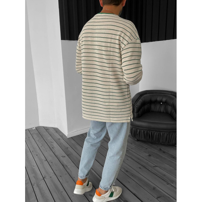 Oversize лонгслів у смужку