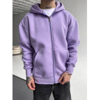 Oversize худі з блискавкою на флісі