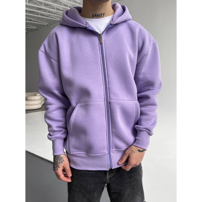 Oversize худі з блискавкою на флісі