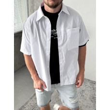 Oversize сорочка з коротким рукавом