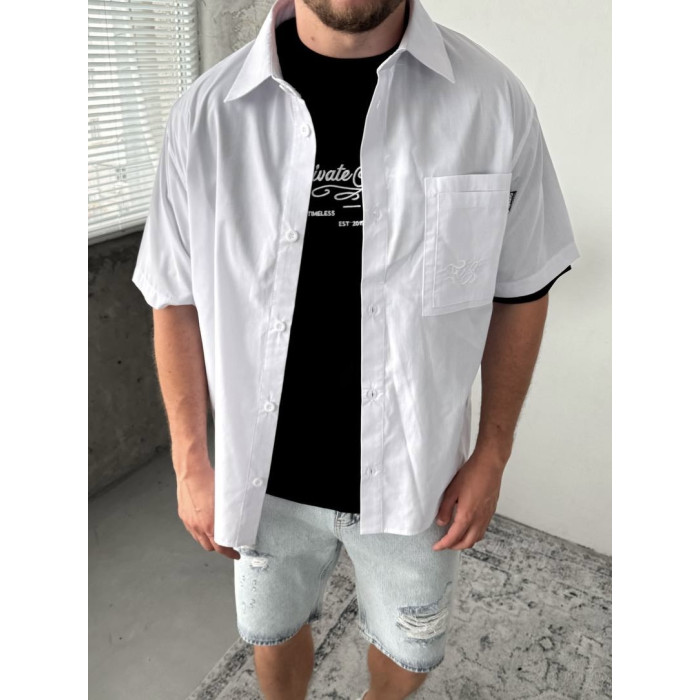 Oversize сорочка з коротким рукавом
