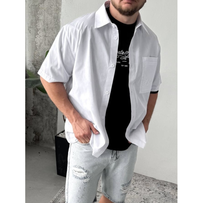 Oversize сорочка з коротким рукавом