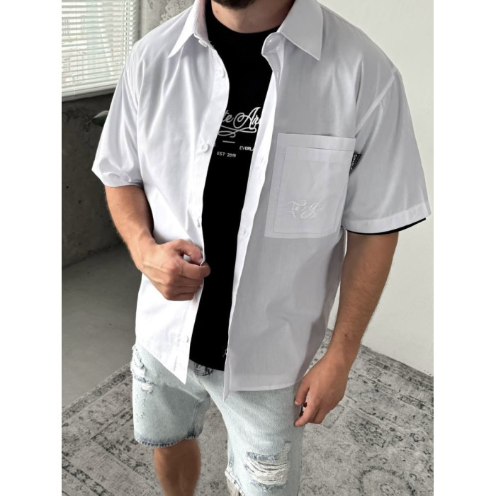 Oversize сорочка з коротким рукавом