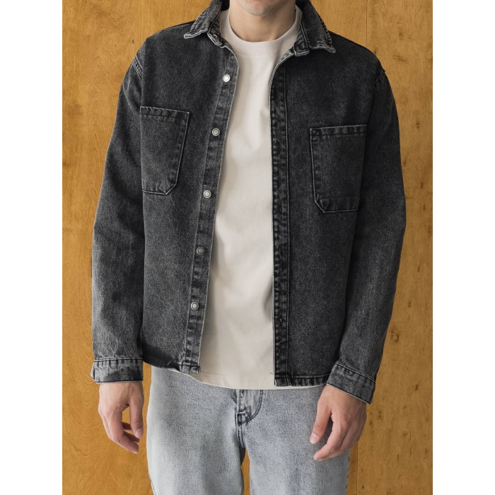 Джинсова oversize сорочка