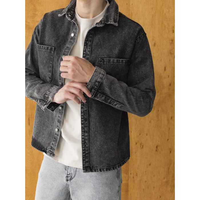 Джинсова oversize сорочка