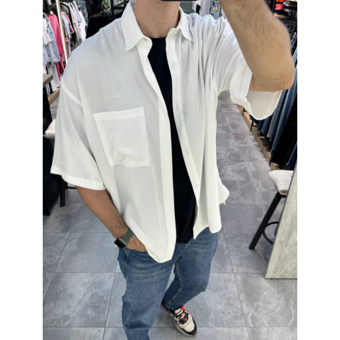 Oversize сорочка з коротким рукавом