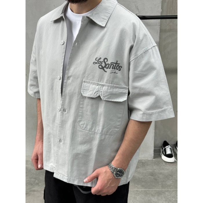 Oversize сорочка з принтом