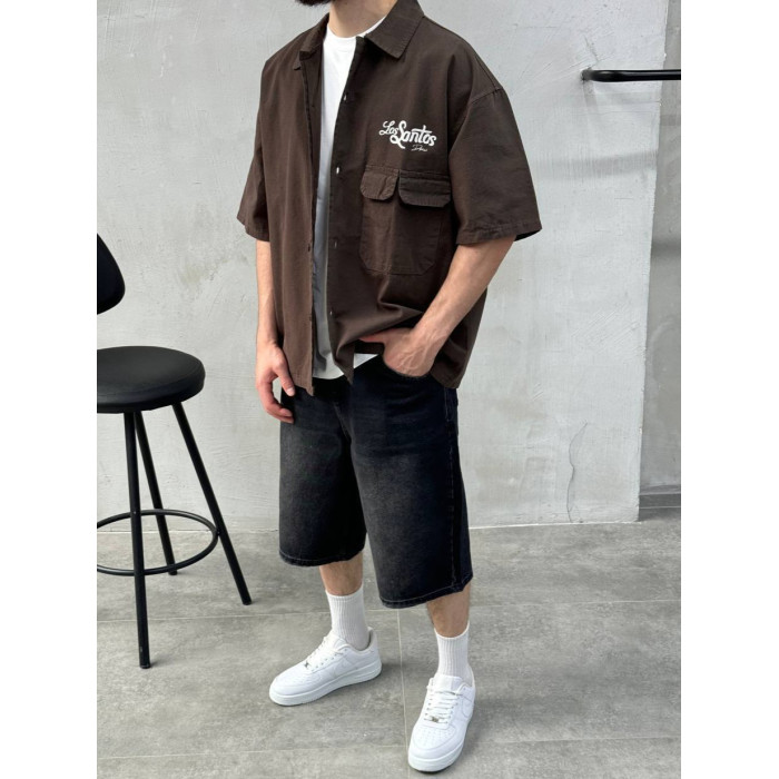 Oversize сорочка з принтом
