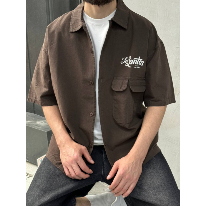Oversize сорочка з принтом