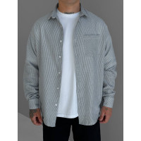 Oversize сорочка у смужку