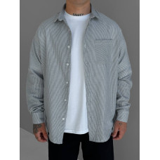 Oversize сорочка у смужку
