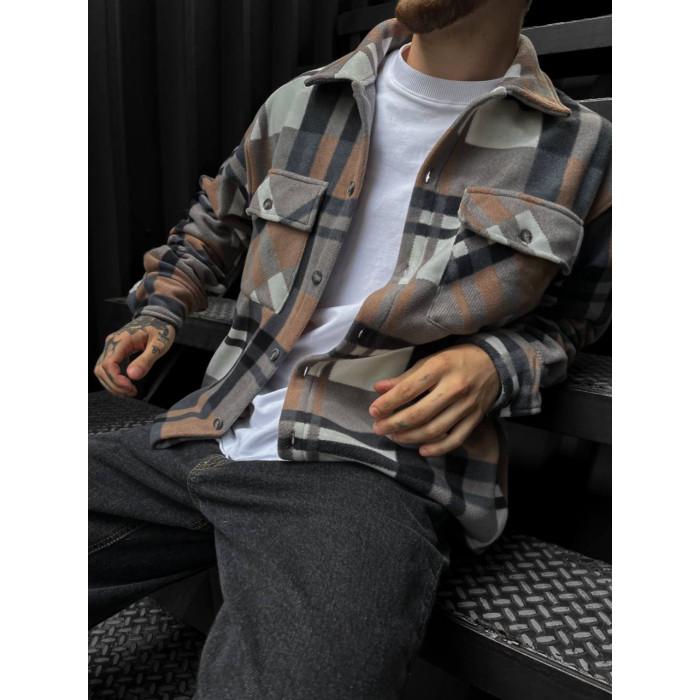 Oversize сорочка в клітинку