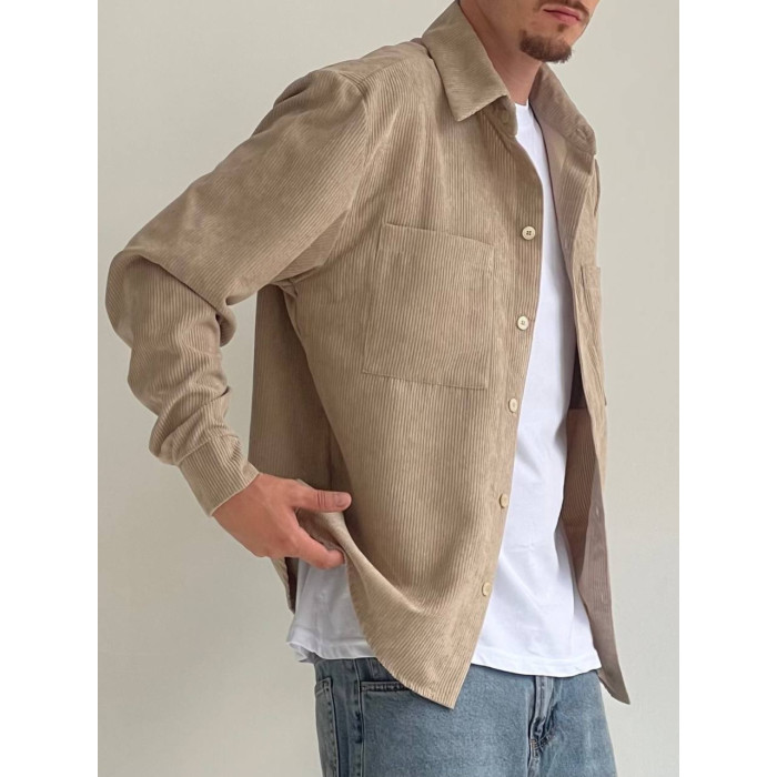 Вельветова oversize сорочка