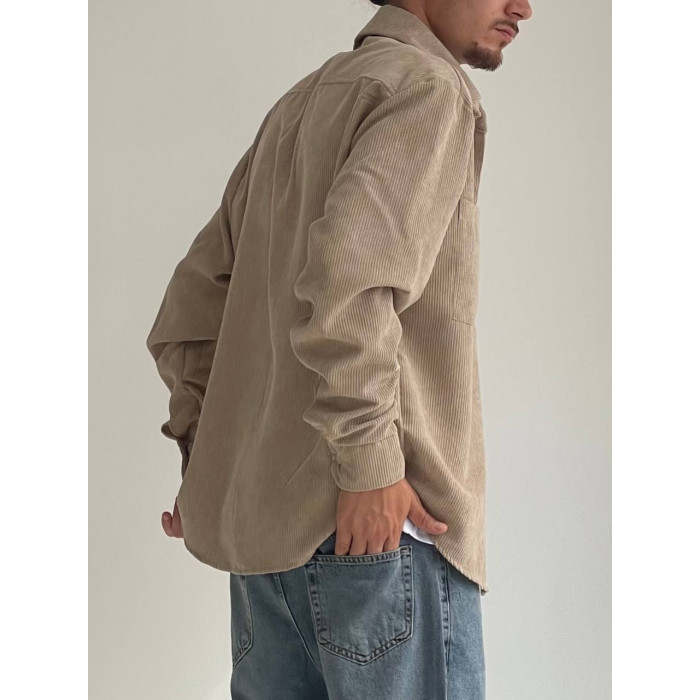 Вельветова oversize сорочка
