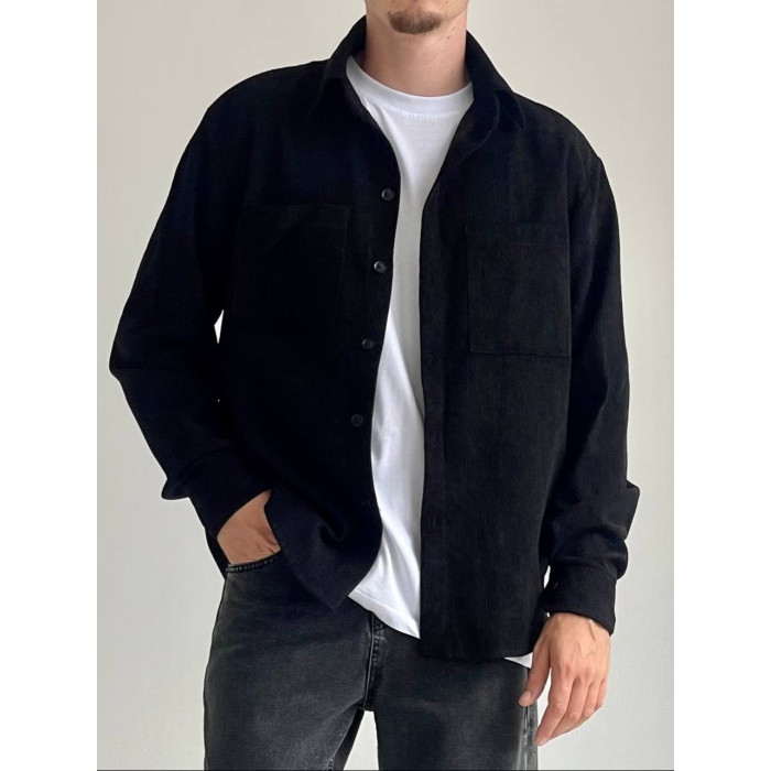 Вельветова oversize сорочка