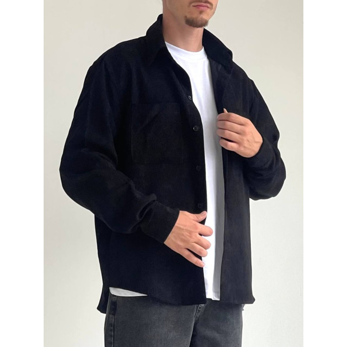 Вельветова oversize сорочка