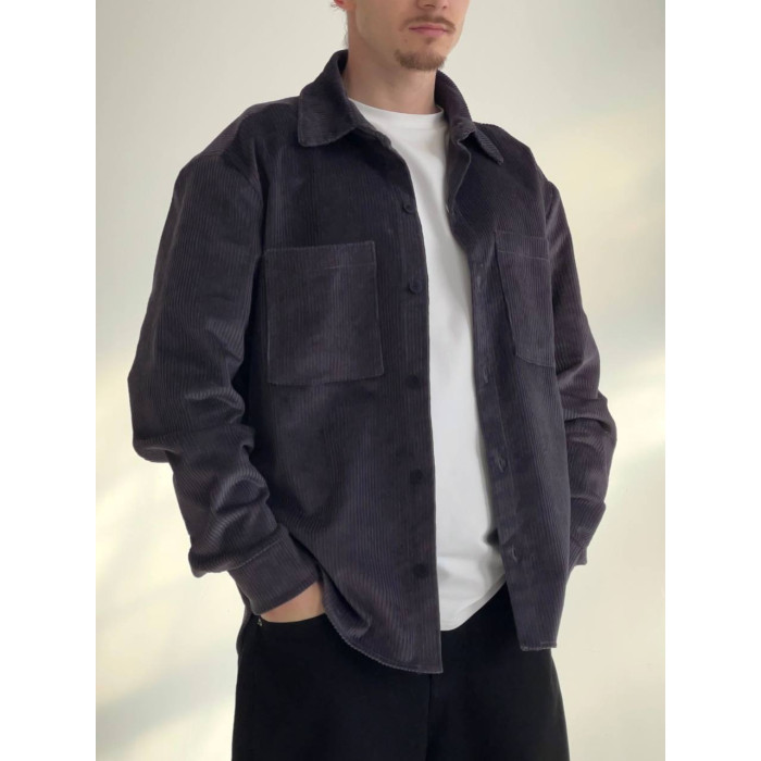 Вельветова oversize сорочка