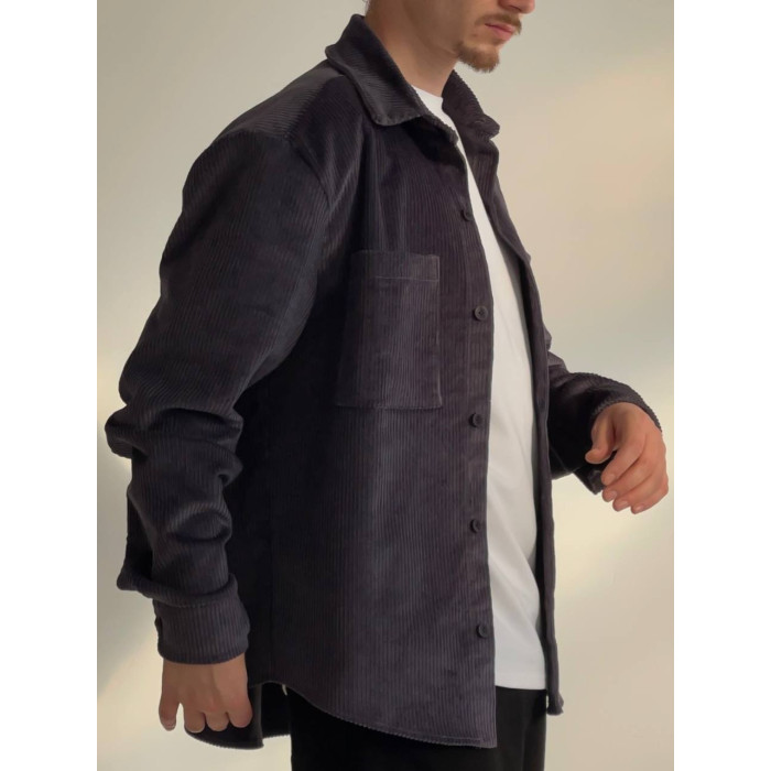 Вельветова oversize сорочка