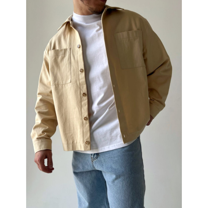 Oversize сорочка зі щільної тканини 