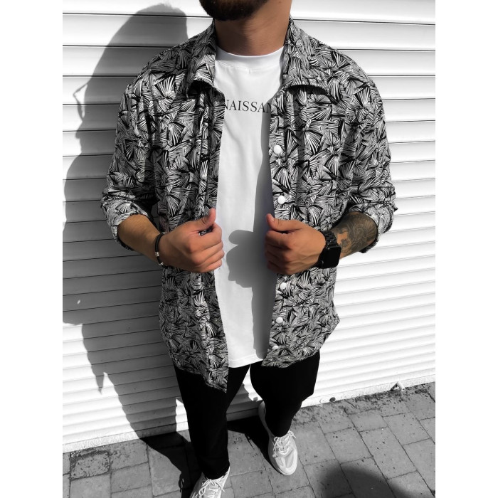 Oversize сорочка з принтом
