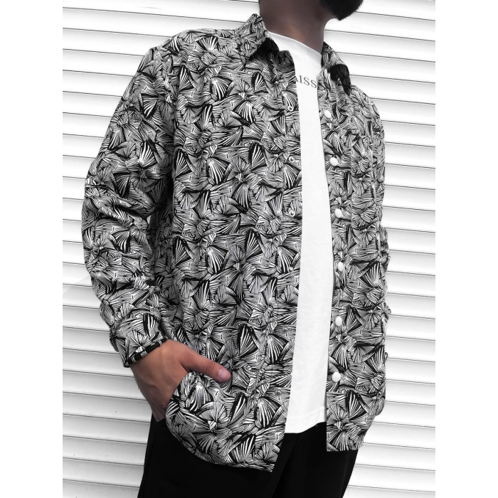 Oversize сорочка з принтом