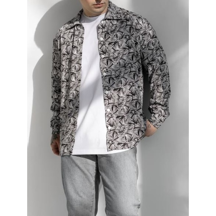 Oversize сорочка з принтом