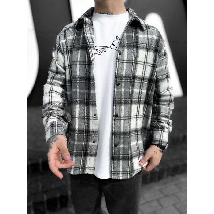 Oversize сорочка в клітинку