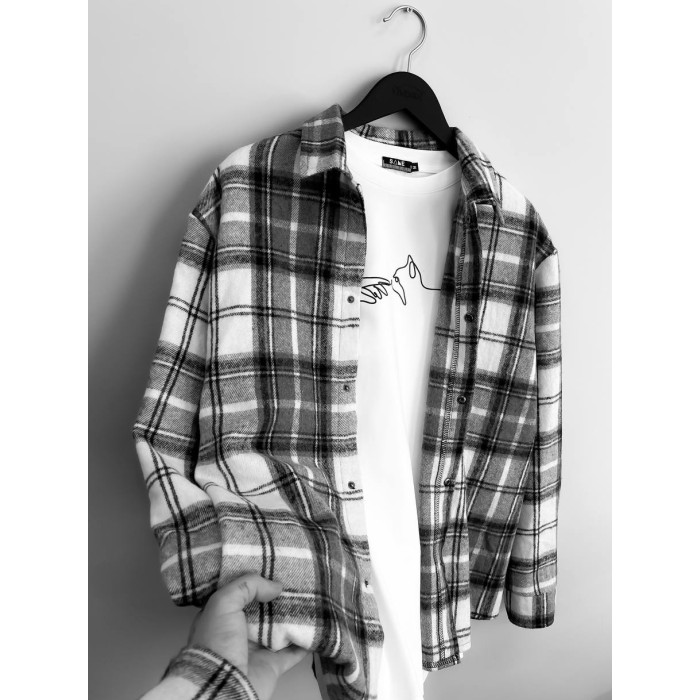 Oversize сорочка в клітинку
