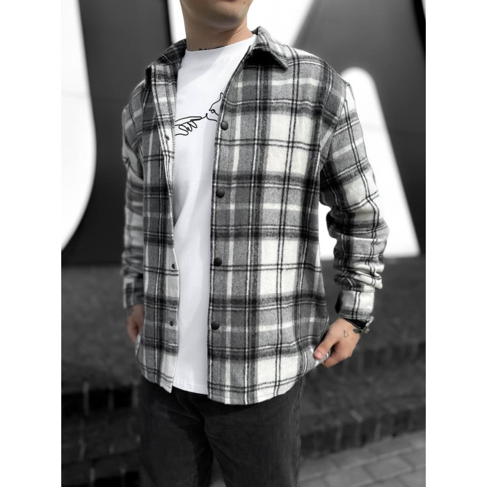 Oversize сорочка в клітинку