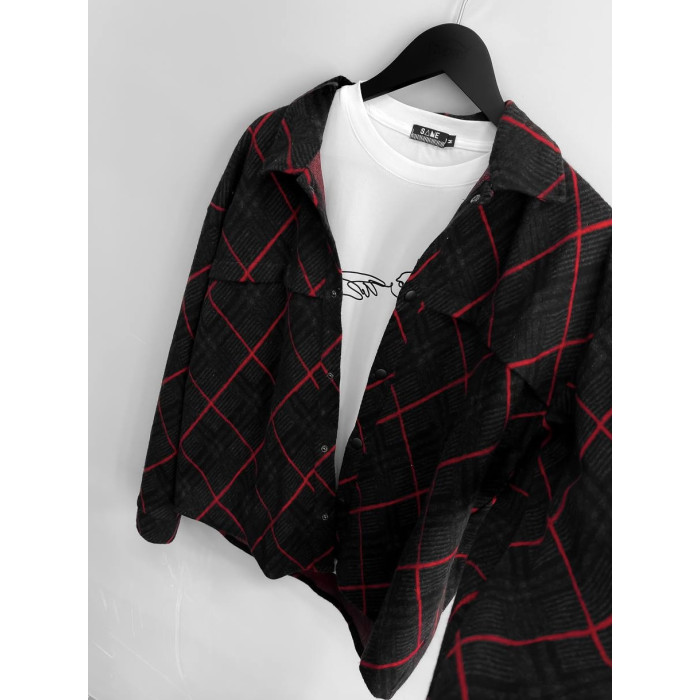 Oversize сорочка в клітинку