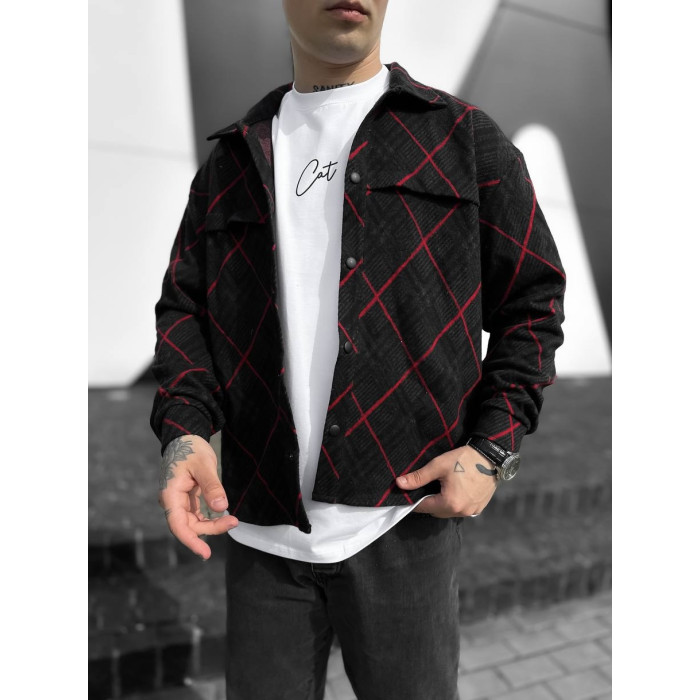 Oversize сорочка в клітинку