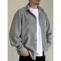 Вельветова oversize сорочка