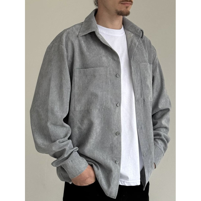 Вельветова oversize сорочка