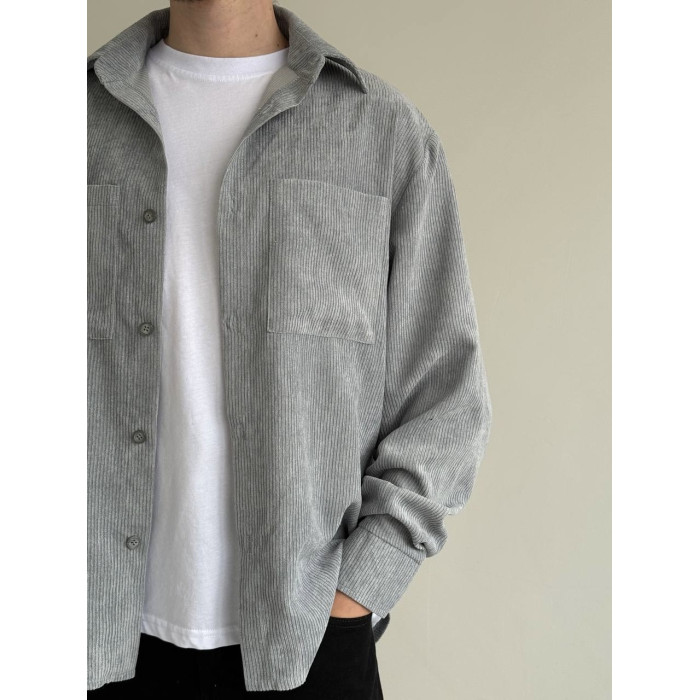Вельветова oversize сорочка