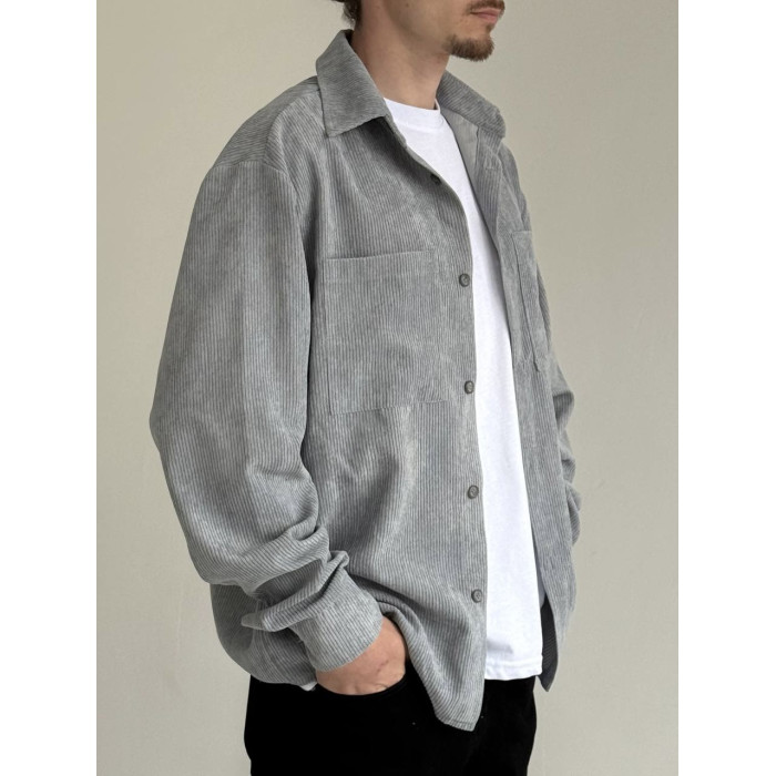 Вельветова oversize сорочка
