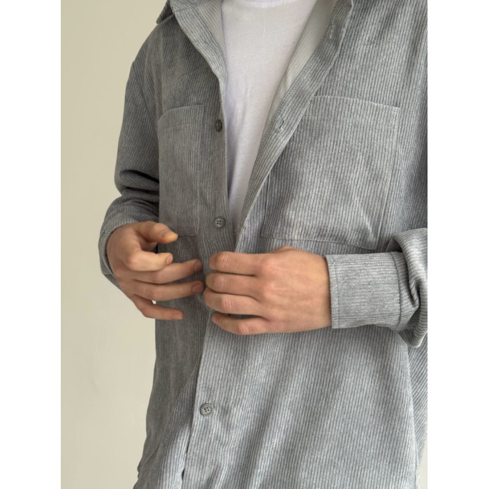 Вельветова oversize сорочка