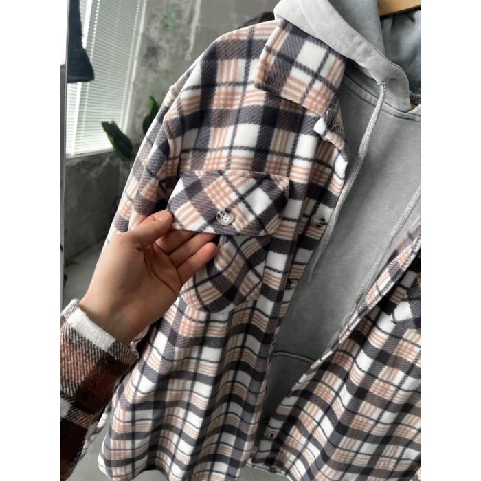 Флісова oversize сорочка