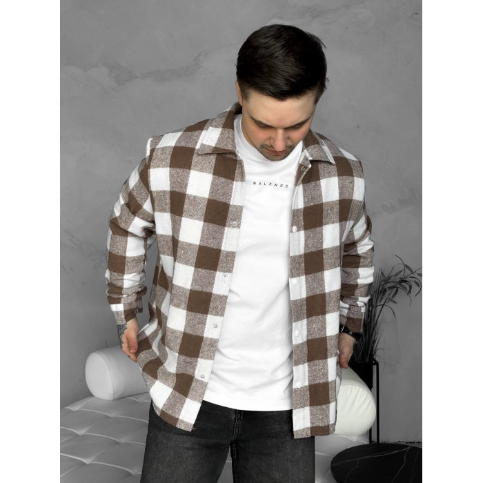 Oversize сорочка в клітинку