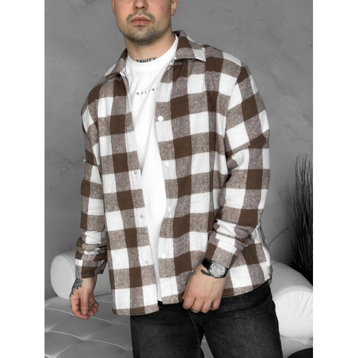 Oversize сорочка в клітинку