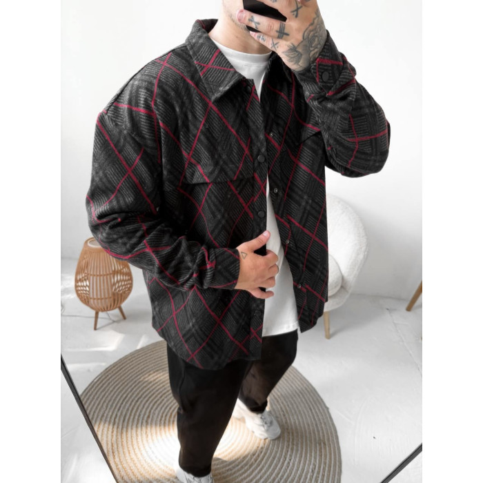 Oversize сорочка в клітинку