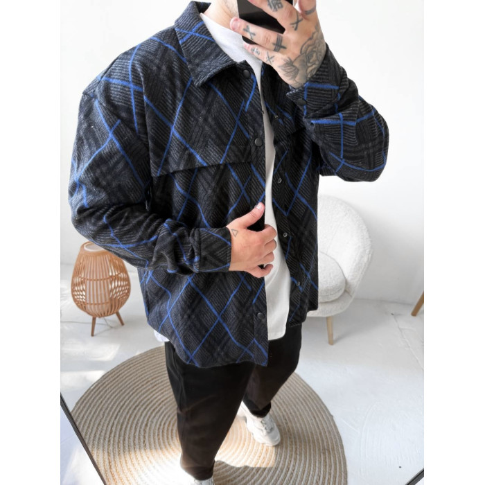 Oversize сорочка в клітинку