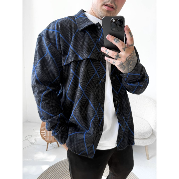 Oversize сорочка в клітинку