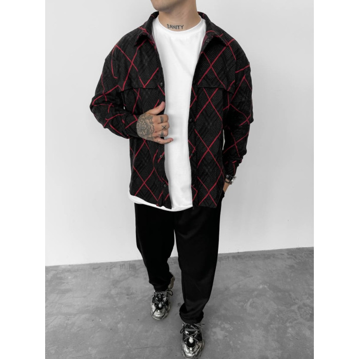 Oversize сорочка в клітинку