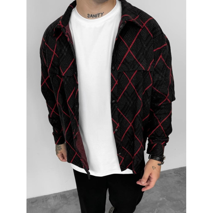 Oversize сорочка в клітинку