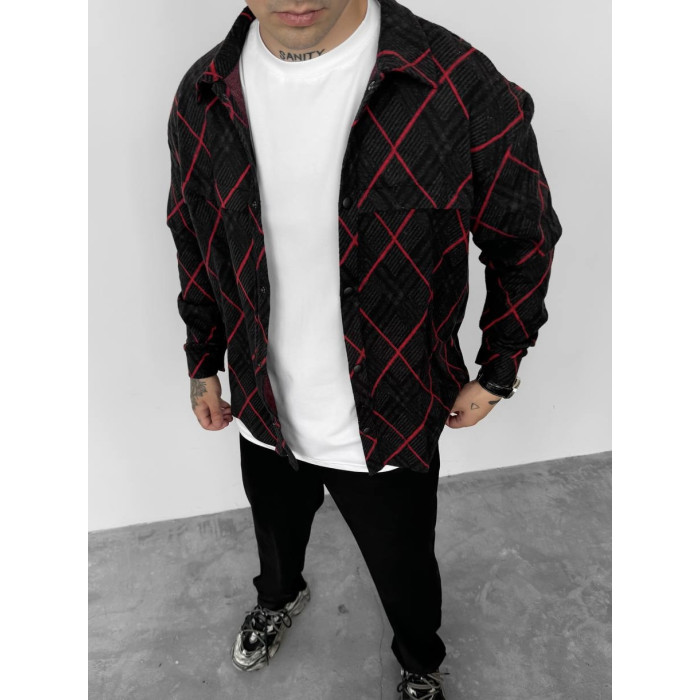Oversize сорочка в клітинку