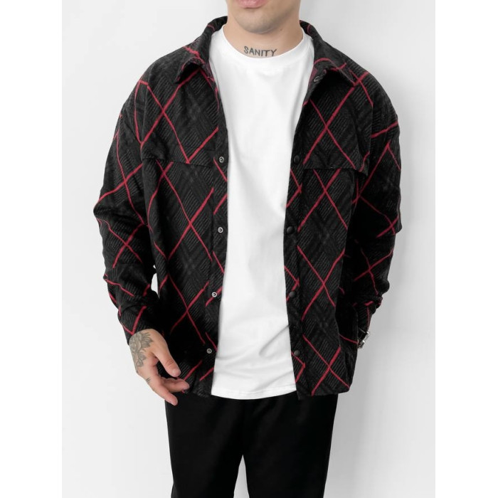 Oversize сорочка в клітинку