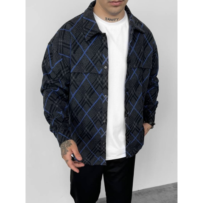 Oversize сорочка в клітинку