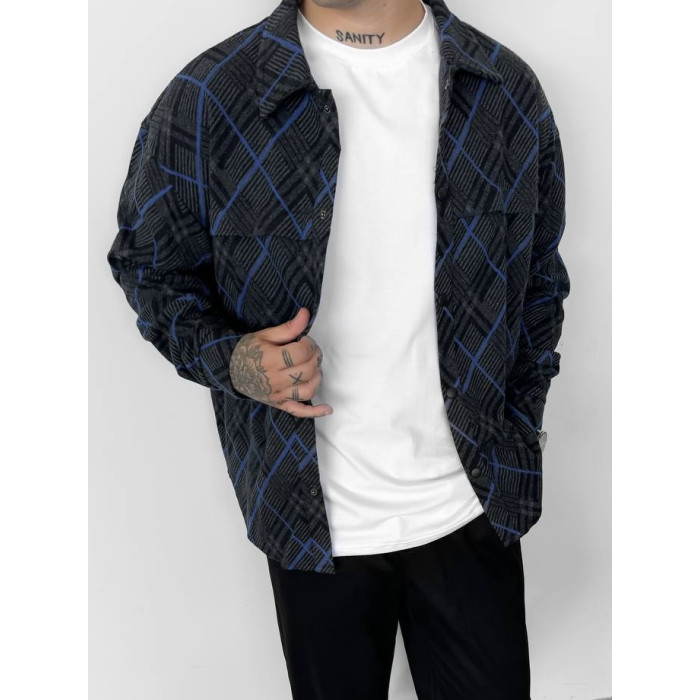 Oversize сорочка в клітинку