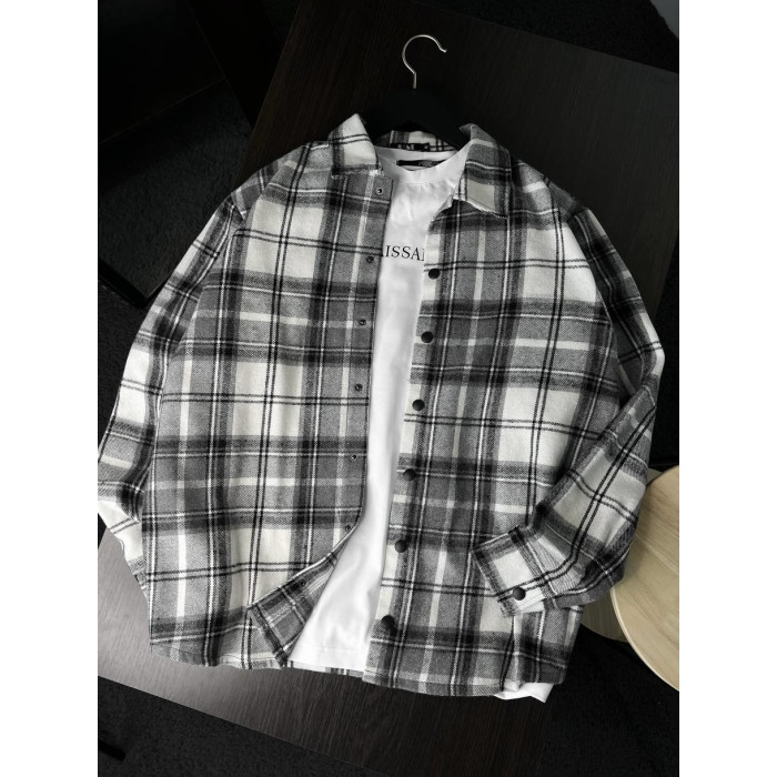 Oversize сорочка в клітинку